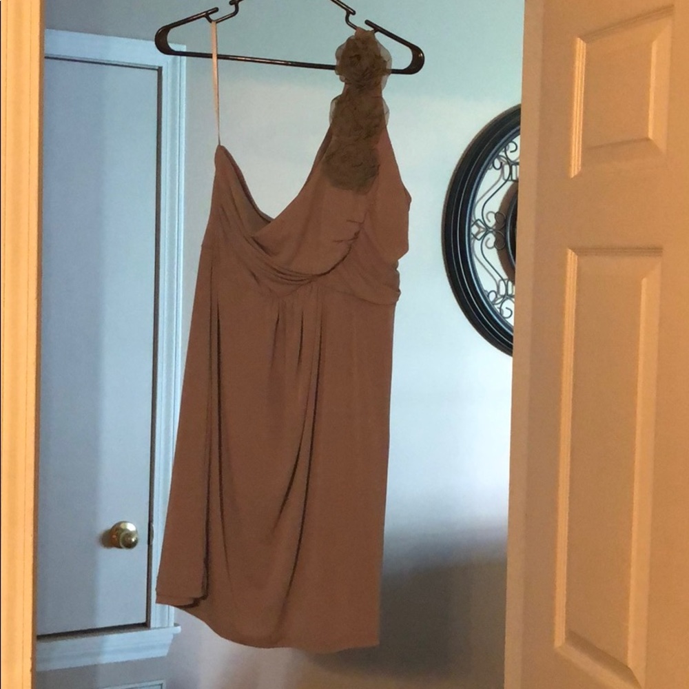 Studio Y. One shoulder gray dress